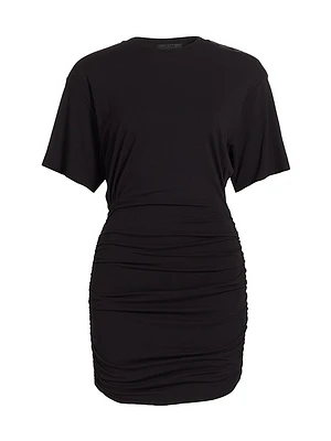 Ruched Matte Jersey Minidress