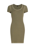 Fitted Rib-Knit Minidress