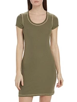Fitted Rib-Knit Minidress