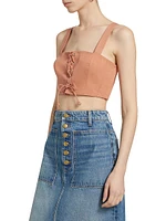 Isla Lace-Up Crop Top