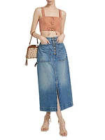 Isla Lace-Up Crop Top