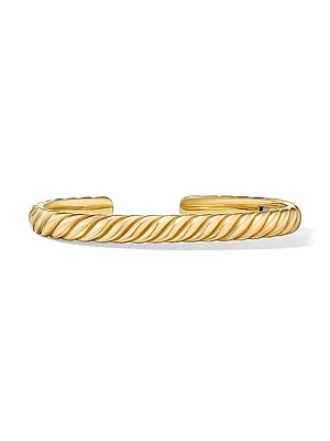 Sculpted Cable Cuff Bracelet 18K Yellow Gold