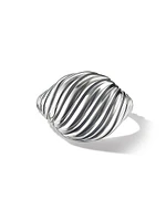 Sculpted Cable Pinky Ring Sterling Silver, 13MM