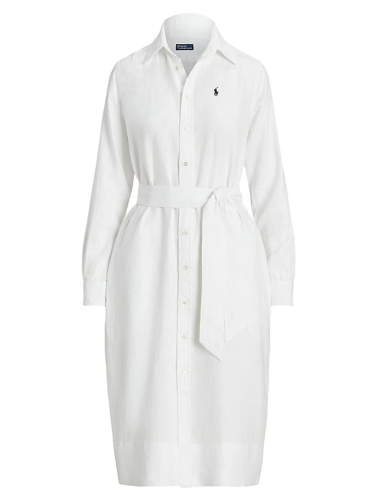 Linen Belted Shirtdress