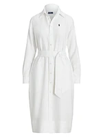 Linen Belted Shirtdress