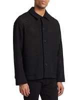 Crocheted Cotton-Blend Jacket