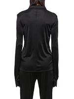 Fluid Long-Sleeve Button-Up Shirt