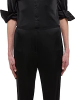 Mid-Rise Straight-Leg Pants