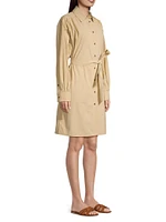 Virgus Cotton Button-Front Mini-Shirtdress
