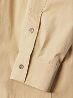 Virgus Cotton Button-Front Mini-Shirtdress
