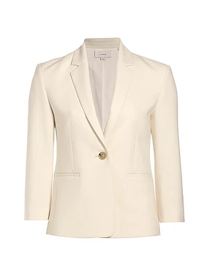 Crepe Single-Breasted Blazer