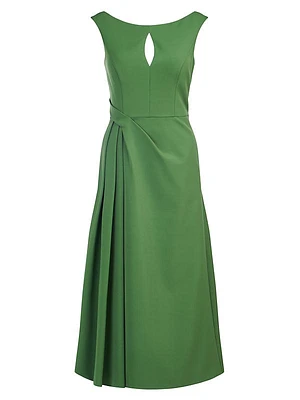 Prewitt Pleated Crepe Midi-Dress