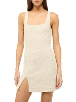 Le Sable Floral Beaded Minidress