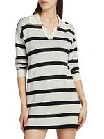 Birdseye Striped Polo Dress