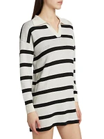 Birdseye Striped Polo Dress