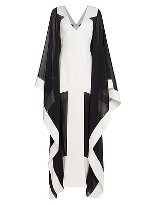 Yara Satin & Chiffon Gown