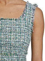Cotton-Blend Tweed Sheath Dress