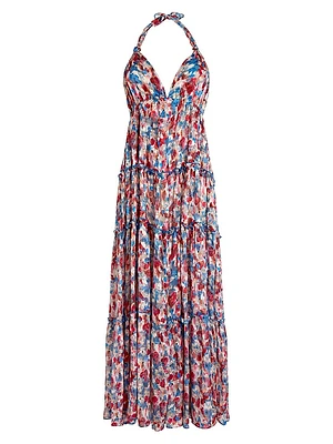 Floral Halter Maxi Dress