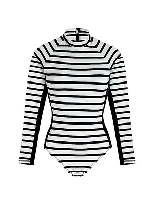 Striped Long-Sleeve Rashguard