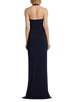 Kaily Jersey Halter Gown