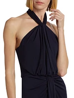 Kaily Jersey Halter Gown