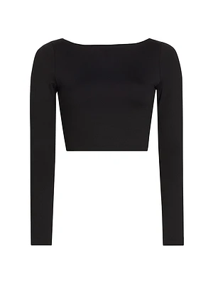 Boatneck Crop Top