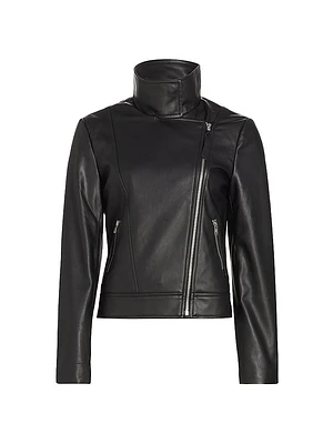 Faux Leather Moto Jacket