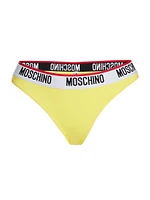 Donna Logo-Detailed Thong Bikini Bottoms