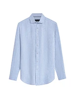 Linen Long-Sleeve Button-Up Shirt