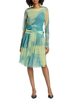 Judy Mesh Pleated Skirt