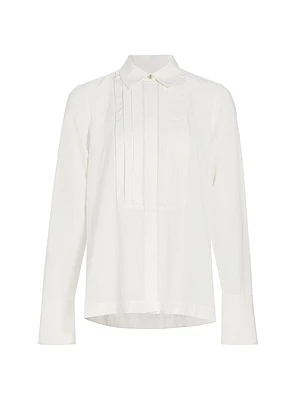 Valera Pleated Cotton-Blend Shirt
