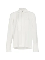 Valera Pleated Cotton-Blend Shirt
