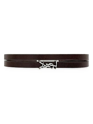 Cassandre Double-Wrap Bracelet in Leather