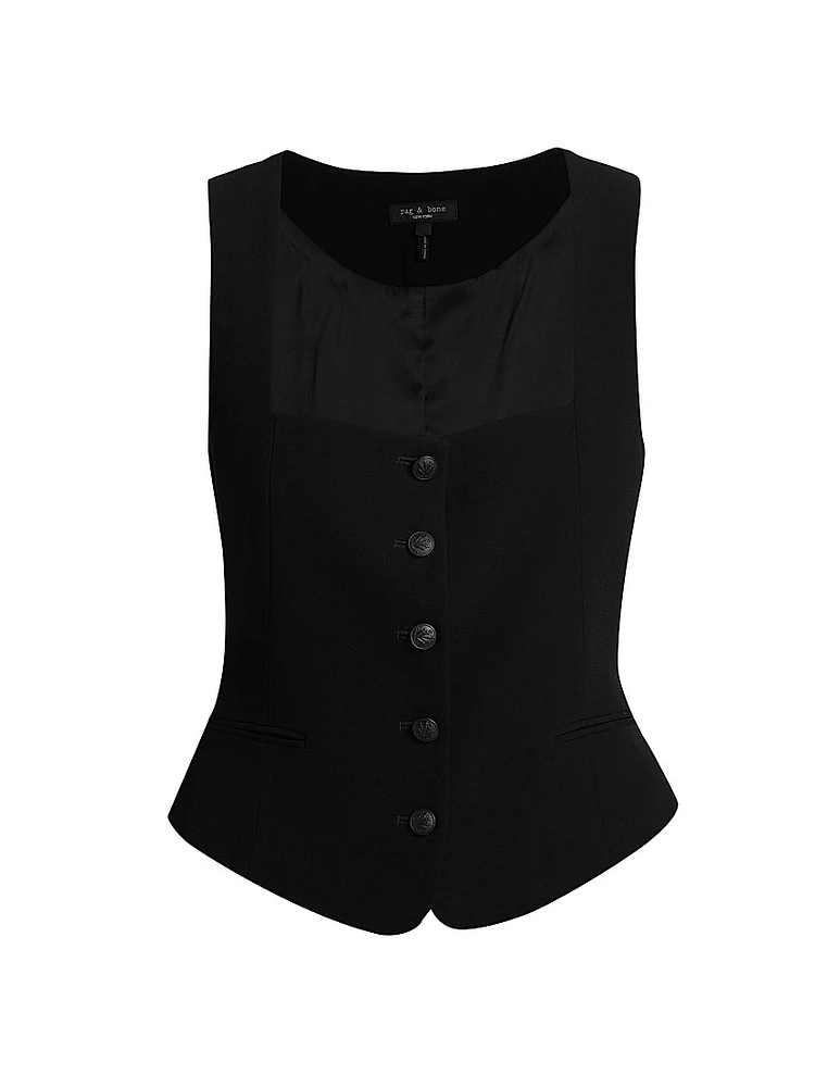 Mariana Crepe Vest