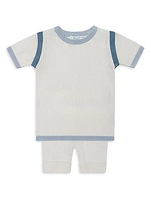 Baby's & Little Kid's Short-Sleeve Ribbed Set
