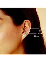 14K Gold & Emerald-Cut Lab-Grown Diamond Stud Earrings