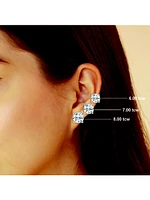 14K Gold & Emerald-Cut Lab-Grown Diamond Stud Earrings