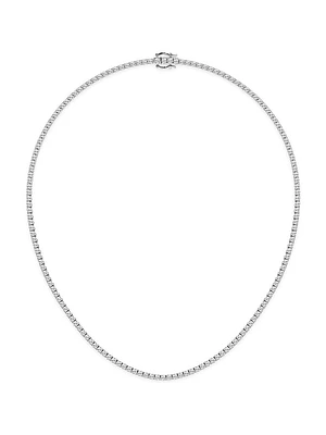 14K White Gold & Lab-Grown Diamond Tennis Necklace/5.00-20.00 TCW