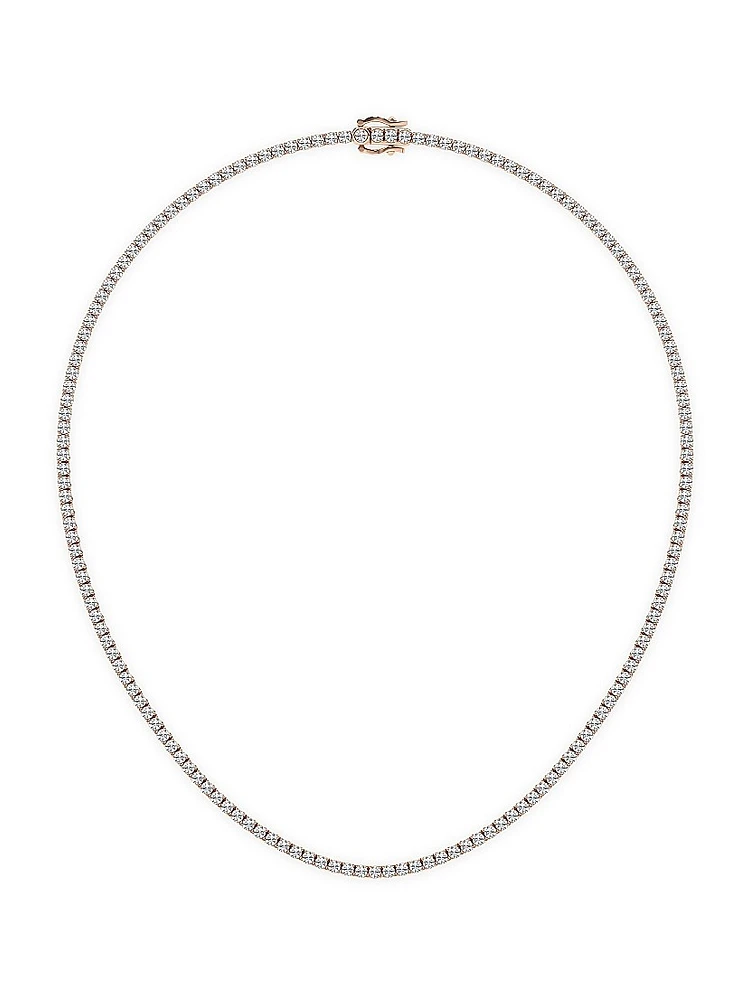 14K Rose Gold & Lab-Grown Diamond Tennis Necklace/5.00-20.00 TCW