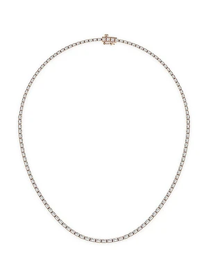 14K Rose Gold & Emerald-Cut Lab-Grown Diamond Tennis Necklace 10.00-22.00 TCW