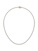 14K Rose Gold & Emerald-Cut Lab-Grown Diamond Tennis Necklace 10.00-22.00 TCW