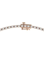 14K Rose Gold & Emerald-Cut Lab-Grown Diamond Tennis Necklace 10.00-22.00 TCW