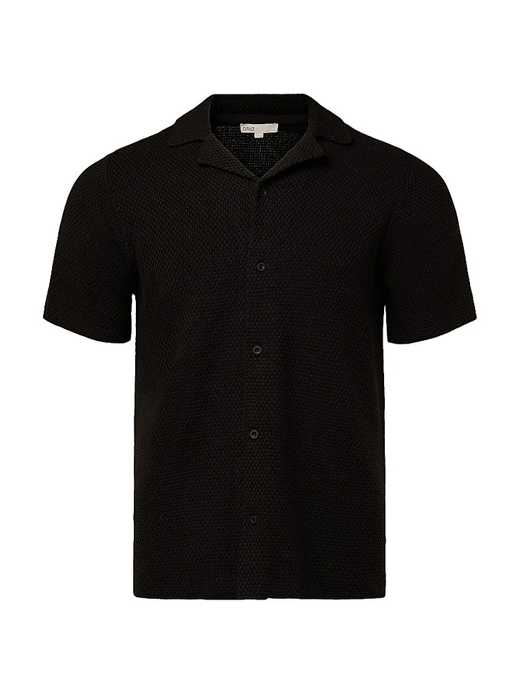 Cotton Textured Camp Shirt