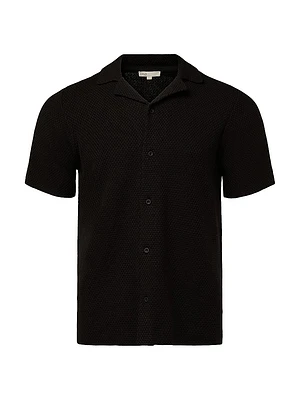 Cotton Textured Camp Shirt