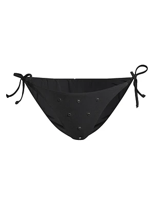 Diamond Heat Crystal-Embellished String Bikini Bottom