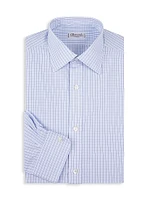 Plaid Grid Cotton Dress Shirt