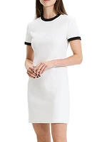 Ringer Crewneck Shift Minidress