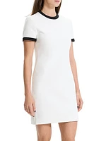 Ringer Crewneck Shift Minidress