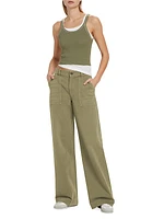Baker Wide-Leg Cotton Pants