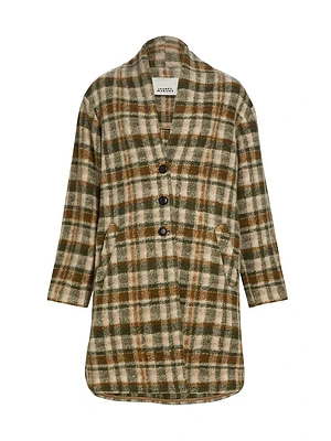 Gabriel Check Wool-Blend Coat